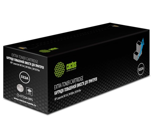 Картридж лазерный Cactus CS-CF532A-MPS CF532X желтый (2700стр.) для HP LaserJet M154/M180n/M181fw