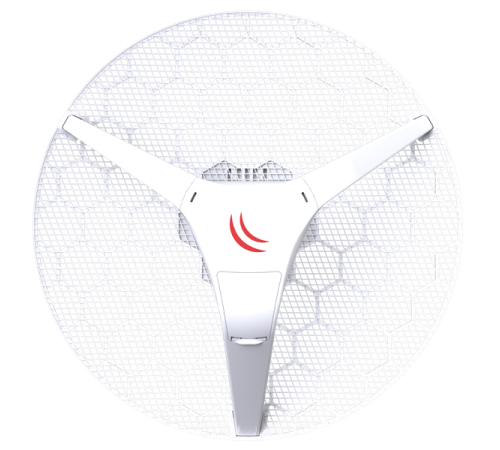 Точка доступа MikroTik LHG 5 Tripack (Three units of LHG 5 with 24.5dBi 5GHz antenna, Dual Chain 802.11an wireless, 600MHz CPU, 64MB RAM, 1x LAN, POE, PSU, RouterOS L3) – all three antennas in single box (RBLHG5kit)