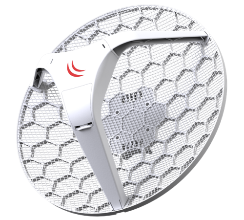Точка доступа MikroTik LHG 5 Tripack (Three units of LHG 5 with 24.5dBi 5GHz antenna, Dual Chain 802.11an wireless, 600MHz CPU, 64MB RAM, 1x LAN, POE, PSU, RouterOS L3) – all three antennas in single box (RBLHG5kit)