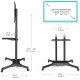 Подставка для телевизора Onkron TS1351 черный 40"-65" макс.45.5кг напольный мобильный