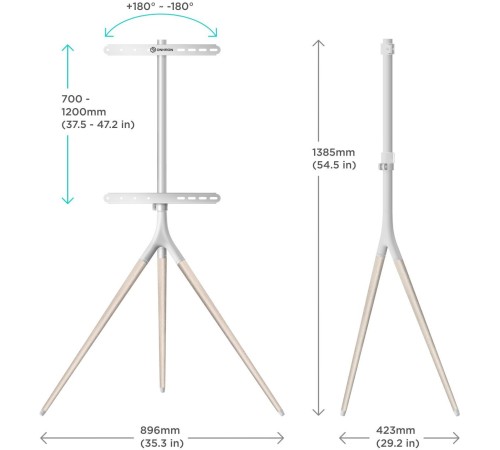 Подставка для телевизора Onkron TS1220 белый 32"-65" макс.35кг напольный Подставка для телевизора Onkron TS1220 белый 32"-65" макс.35кг напольный