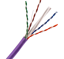 Кабель TWT UTP, 4 пары, Кат.6, нг(А)-LS, IEC 60332-3, 305 метров, фиолетовый (TWT-6UTP-NGLS)