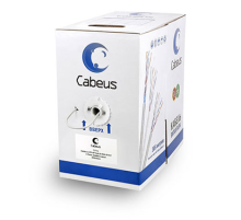 Cabeus UTP-4P-Cat.5e-SOLID-GY Кабель витая пара UTP (U/UTP), категория 5e, 4 пары (24 AWG), одножильный, серый (305 м). (UTP-4P-Cat.5e-SOLID-GY)