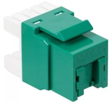 Модуль Keystone, RJ45, кат.5E, UTP, 180 градусов, со встроенной шторкой, зеленый (LAN-OK45U5E/180P-GN)