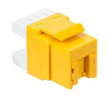 Модуль Keystone, RJ45, кат.5E, UTP, 180 градусов, со встроенной шторкой, желтый (LAN-OK45U5E/180P-YL)
