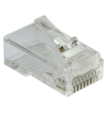 Коннектор RJ45 тип EZ, 8P8C, UTP, Cat.6, универсальный, со вставкой, покрытие 50 микрон,100 шт. (LAN-EZ45-8P8C/U6-100)