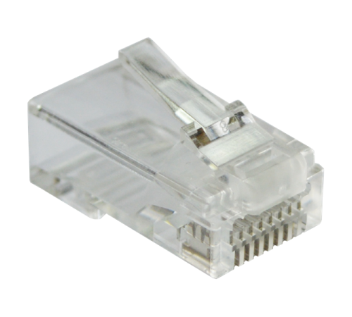 Коннектор RJ45 тип EZ, 8P8C, UTP, Cat.6, универсальный, со вставкой, покрытие 50 микрон,100 шт. (LAN-EZ45-8P8C/U6-100)