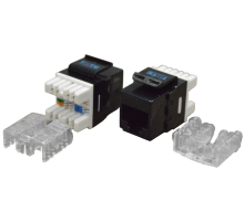 Модуль Keystone RJ45, Cat.6, UTP, 180 градусов, черный (TWT-OK45UTP180/6-BK)