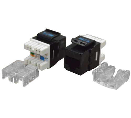 Модуль Keystone RJ45, Cat.6, UTP, 180 градусов, черный (TWT-OK45UTP180/6-BK)