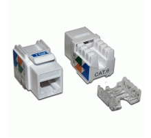 Модуль Keystone RJ45, Cat.6, UTP, 90 градусов, белый (TWT-OK45UTP/6-WH)