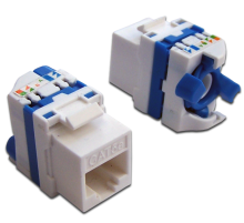 Модуль Keystone Tooless, RJ-45, кат.5E, UTP, 180 градусов, белый (LAN-TK45U5E/180-WH)