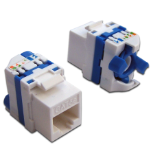 Модуль Keystone Tooless, RJ-45, кат.5E, UTP, 180 градусов, белый (LAN-TK45U5E/180-WH)