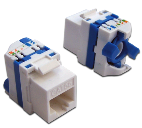 Модуль Keystone Tooless, RJ-45, кат.5E, UTP, 180 градусов, белый (LAN-TK45U5E/180-WH)