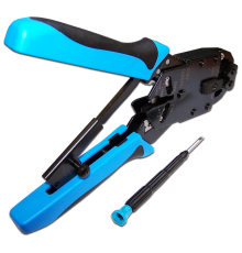Обжимной инструмент 4P, 6P, 8P, с храповым механизмом (LAN-CRI-2008R)