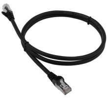Патч-корд LANMASTER LSZH FTP кат.6, 1.0 м, черный (LAN-PC45/S6-1.0-BK)
