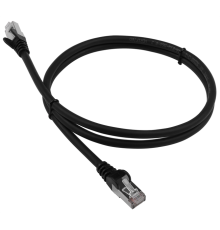 Патч-корд LANMASTER LSZH FTP кат.6, 1.0 м, черный (LAN-PC45/S6-1.0-BK)