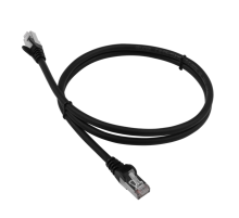 Патч-корд LANMASTER LSZH FTP кат.6, 0.5 м, черный (LAN-PC45/S6-0.5-BK)