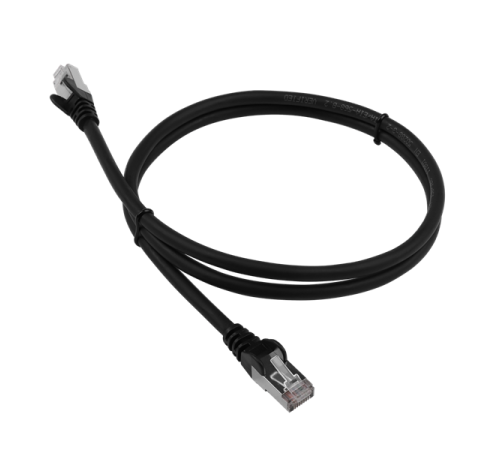 Патч-корд LANMASTER LSZH FTP кат.6, 0.5 м, черный (LAN-PC45/S6-0.5-BK)