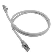 Патч-корд LANMASTER LSZH FTP кат.6A, 10 м, серый (LAN-PC45/S6A-10-GY)