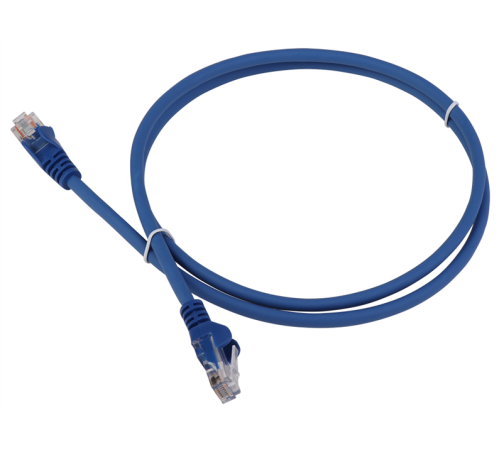 Патч-корд LANMASTER LSZH UTP кат.6, 5.0 м, синий (LAN-PC45/U6-5.0-BL)