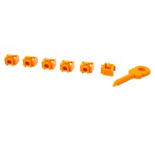 Заглушка Lanmaster LAN-SEC45-PL-SET-OR (упак.:6шт) 6м оранжевый