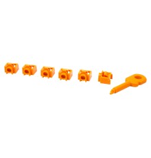Заглушка Lanmaster LAN-SEC45-PL-SET-OR (упак.:6шт) 6м оранжевый
