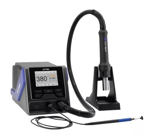 Интеллектуальная термовоздушная паяльная станция Atten GT-1028 , 230В(1300Вт), ваккумный манипулятор, бесщеточный вентилятор