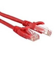 Патч-корд TWT UTP кат.5e, с заливными колпачками, 0.3 м, красный (TWT-45-45-0.3-RD)