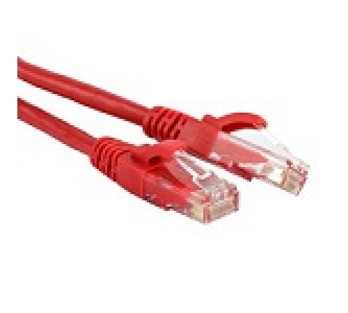 Патч-корд TWT UTP кат.5e, с заливными колпачками, 0.3 м, красный (TWT-45-45-0.3-RD)