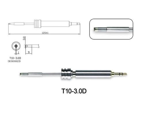 Аксессуары для пайки Atten Жало со встроенным нагревателем , T10-3.0D
