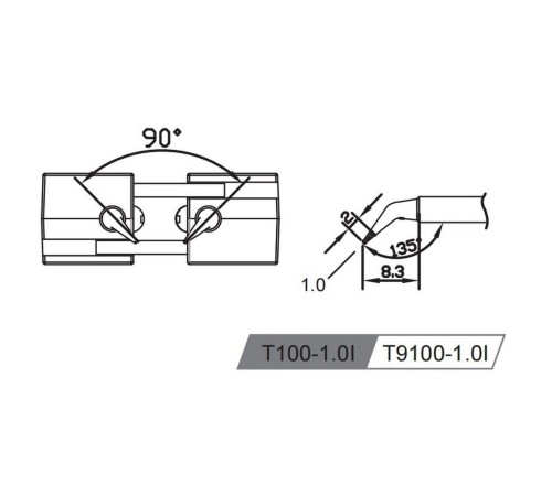 Аксессуары для пайки Atten Жало со встроенным нагревателем , T100-1.0I