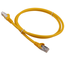 Кабель Патч-корд LANMASTER FTP,  вилка RJ-45,  вилка RJ-45,  кат.6А,  LSZH,  0.5м,  желтый [lan-pc45/s6a-0.5-yl]