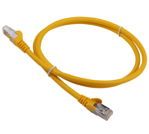 Кабель Патч-корд LANMASTER FTP,  вилка RJ-45,  вилка RJ-45,  кат.6А,  LSZH,  0.5м,  желтый [lan-pc45/s6a-0.5-yl]