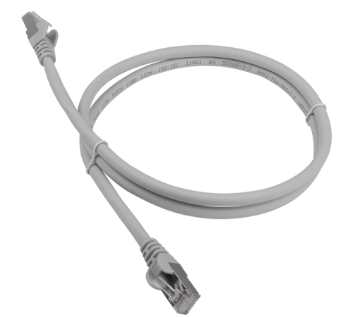 Патч-корд LANMASTER LSZH FTP кат.6A, 5.0 м, серый (LAN-PC45/S6A-5.0-GY)