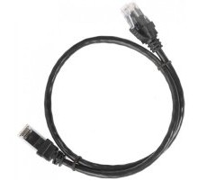 ITK Коммутационный шнур (патч-корд), кат.5Е UTP, 0,5м, черный (PC09-C5EU-05M)