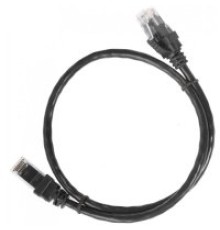 ITK Коммутационный шнур (патч-корд), кат.5Е UTP, 0,5м, черный (PC09-C5EU-05M)