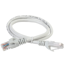 ITK Коммутационный шнур (патч-корд), кат.5Е UTP, LSZH, 10м, серый (PC01-C5EUL-10M)