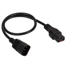 Шнур питания с блокировкой C13-C14, 3х0.75, 220В, 10А, черный, 1.8 метра (LAN-PP13L/14-1.8-BK)