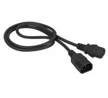 Шнур питания C13-C14, 3х0.75, 220В, 10А, черный, 5 метров (LAN-PP13/14-5.0-BK)
