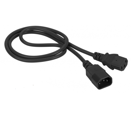 Шнур питания C13-C14, 3х0.75, 220В, 10А, черный, 5 метров (LAN-PP13/14-5.0-BK)