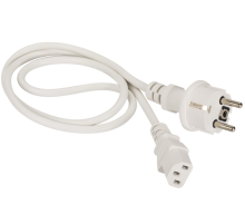Шнур питания C13-Schuko прямая, 3х0.75, 220В, 10А, белый, 3 метра (LAN-PP13/SH-3.0-WH)