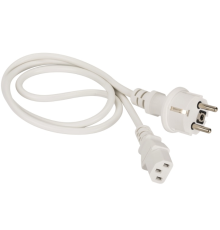 Шнур питания C13-Schuko прямая, 3х0.75, 220В, 10А, белый, 3 метра (LAN-PP13/SH-3.0-WH)