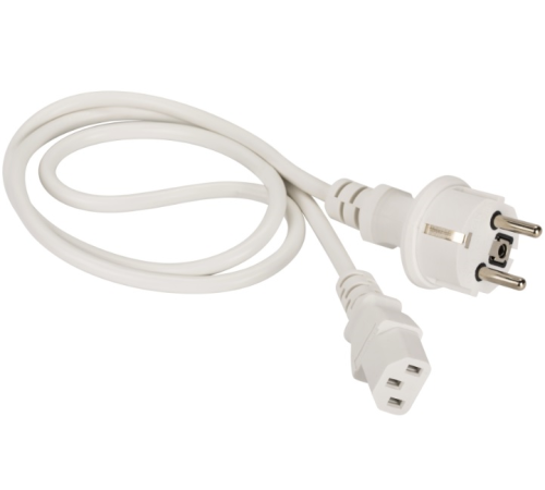 Шнур питания C13-Schuko прямая, 3х0.75, 220В, 10А, белый, 3 метра (LAN-PP13/SH-3.0-WH)
