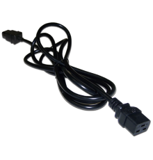 Шнур питания C19-C20, 3х1.5, 220В, 16А, черный, 0.5 метра (LAN-PP19/20-0.5-BK)