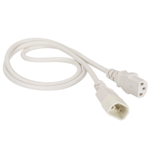 Шнур питания C13-C14, 3х0.75, 220В, 10А, белый, 2 метра (LAN-PP13/14-2.0-WH)