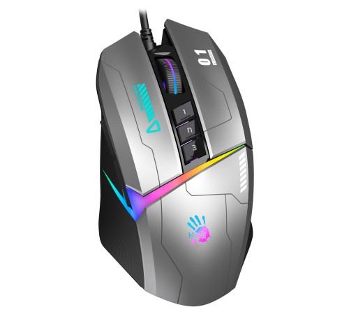 Мышь A4Tech Bloody W60 Max Gun серый/черный оптическая (10000dpi) USB (10but)