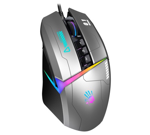 Мышь A4Tech Bloody W60 Max Gun серый/черный оптическая (10000dpi) USB (10but)