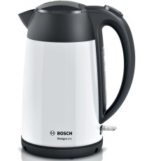 Чайник электрический Bosch TWK3P421 1.7л. 2400Вт белый/черный (корпус: нержавеющая сталь)