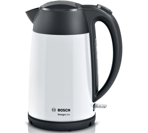 Чайник электрический Bosch TWK3P421 1.7л. 2400Вт белый/черный (корпус: нержавеющая сталь)
