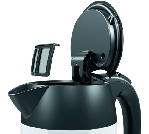 Чайник электрический Bosch TWK3P421 1.7л. 2400Вт белый/черный (корпус: нержавеющая сталь)